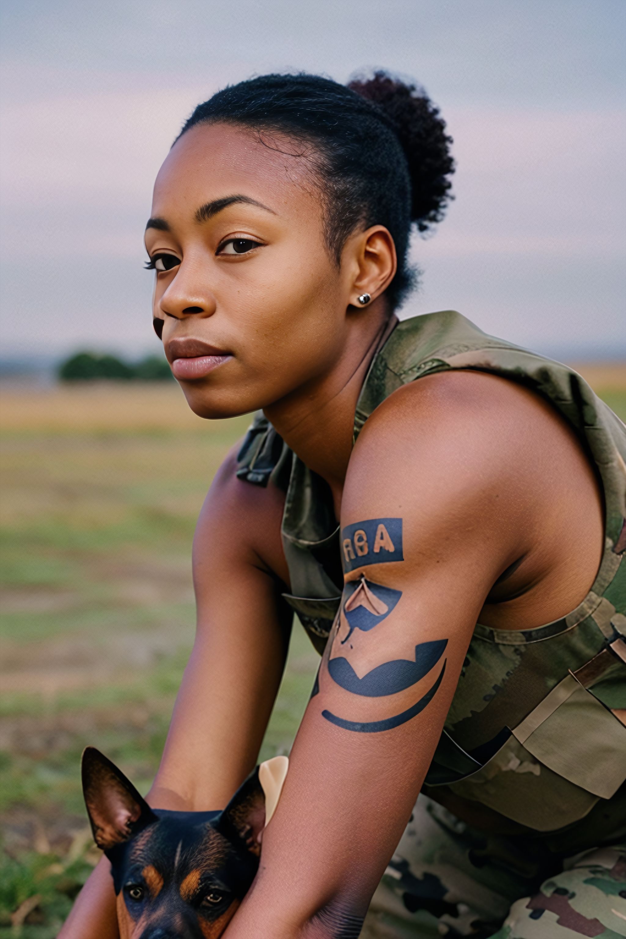 Portrait generated with Stable Diffusion.